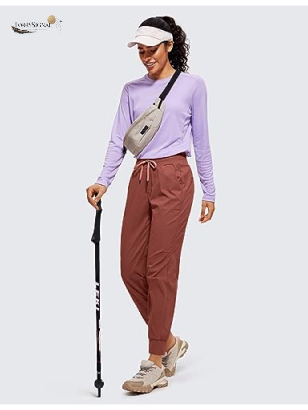 Lightweight Ripstop High Rise Joggers with Pockets 27.5 Inseam - Picture 4 of 5